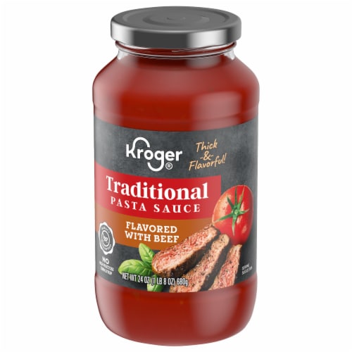 Kroger® Traditional Pasta Sauce Flavored With Beef Perspective: top