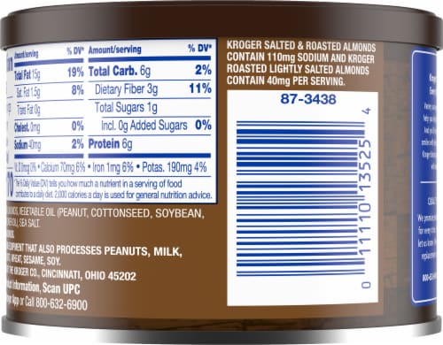 Kroger® Roasted Lightly Sea Salted Almonds Perspective: top