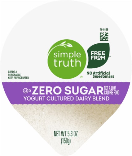 Simple Truth® Strawberry Zero Sugar Yogurt Cup Perspective: top