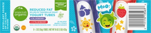 Simple Truth™ Organic Strawberry and Blueberry Yogurt Tubes Perspective: top