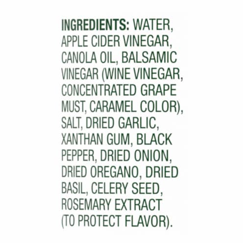 Simple Truth® No Sugar Added Balsamic Vinaigrette Salad Dressing Perspective: top