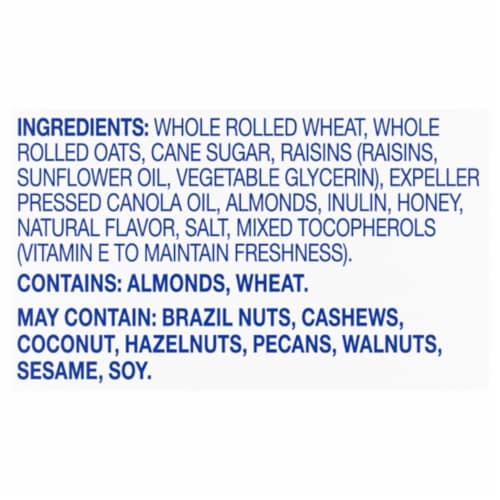 Kroger® Oats Raisins Almonds & Honey Granola Perspective: top