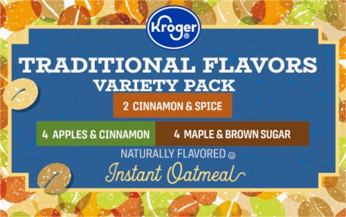 Kroger® Traditional Flavors Variety Pack Instant Oatmeal Perspective: top