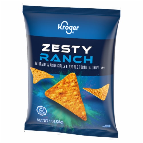 Kroger® Zesty Ranch Tortilla Chips Perspective: top