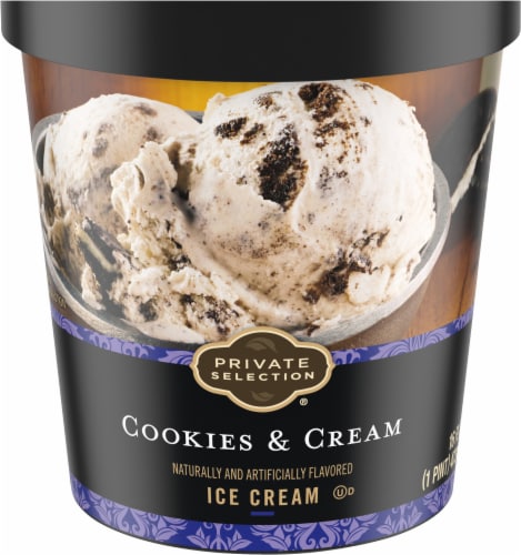 Private Selection® Cookies & Cream Ice Cream Pint Perspective: top
