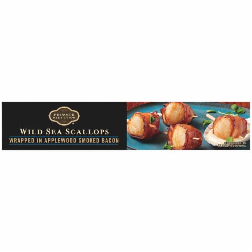 Private Selection® Applewood Smoked Bacon Wrapped Wild Sea Scallops Perspective: top