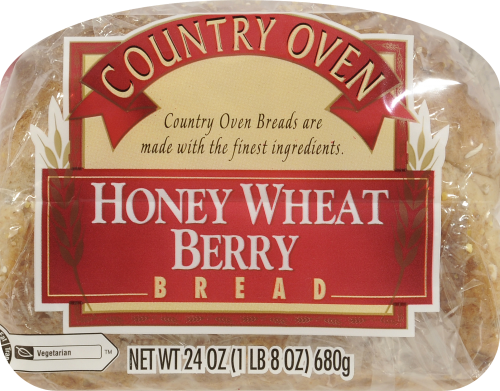 Country Oven Honey Wheat Berry Bread Perspective: top