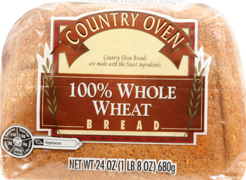 Country Oven 100% Whole Wheat Bread Perspective: top