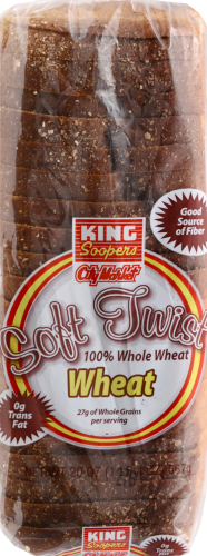 King Soopers Soft Twist Wheat Bread Perspective: top