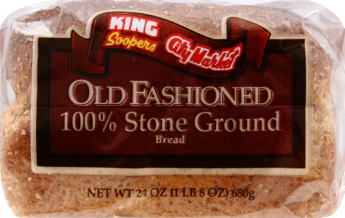 King Sooper's Old Fashion Stone Ground Wheat Bread Perspective: top