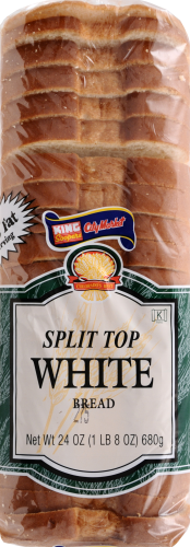 King Soopers Split Top White Bread Perspective: top