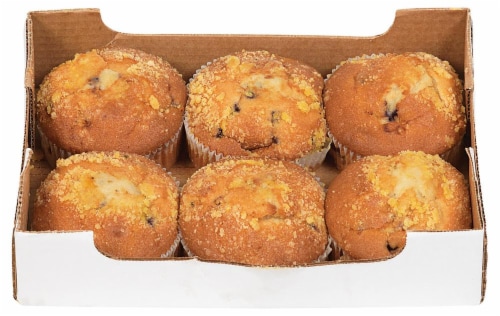 Bakery Fresh Goodness Jumbo Blueberry Muffins Perspective: top