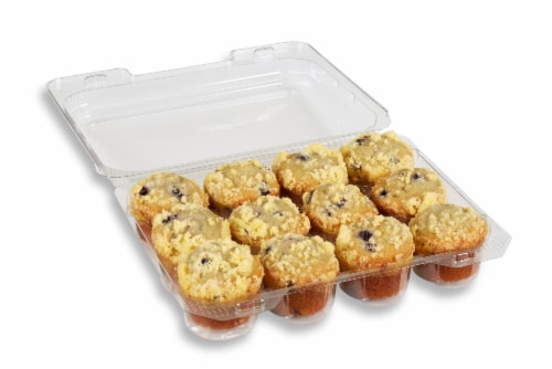 Bakery Fresh Goodness Mini Blueberry Muffins Perspective: top