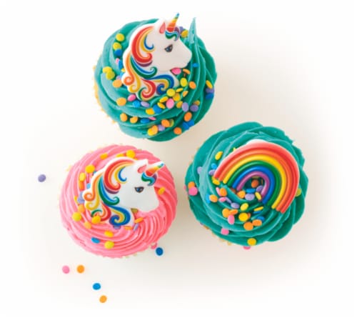 Bakery Fresh Goodness Unicorn Cupcakes Perspective: top