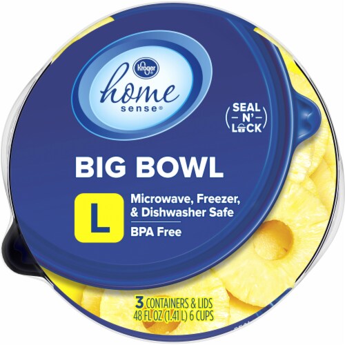 Kroger® Home Sense Big Bowl Containers 3 ct Perspective: top