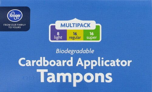 Kroger® Cardboard Applicator Tampons Perspective: top