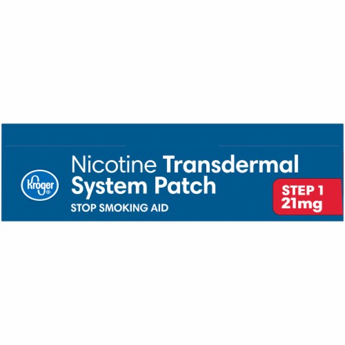 Kroger® Step 1 Stop Smoking Aid Nicotine Transdermal System 21mg Patches Perspective: top