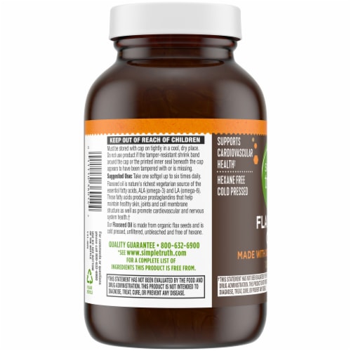 Simple Truth® Flaxseed Oil Softgels 1000mg Perspective: top