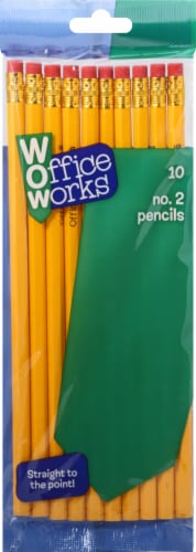 Office Works No. 2 Pencils - Yellow Perspective: top