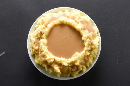 Home Chef Side Dish Roasted Garlic Smashed Potatoes Perspective: top