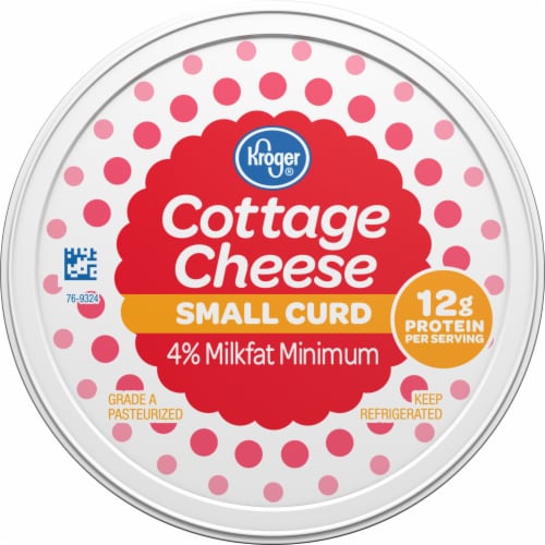 Kroger® 4% Milkfat Small Curd Cottage Cheese Tub Perspective: top