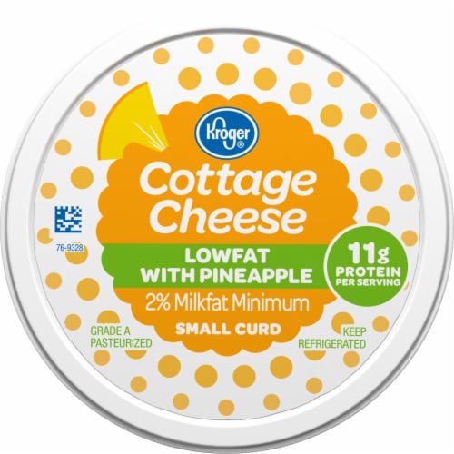 Kroger® Low Fat Small Curd Pineapple Cottage Cheese Perspective: top