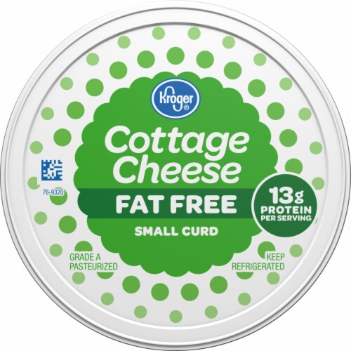 Kroger®  Fat Free Small Curd Cottage Cheese Tub Perspective: top