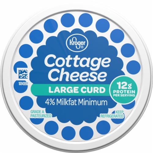 Kroger®  4% Milkfat Large Curd Cottage Cheese Perspective: top