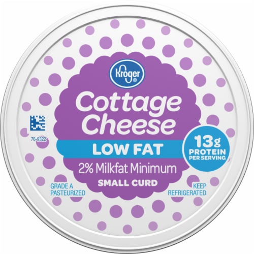 Kroger®  2% Lowfat Small Curd Cottage Cheese Perspective: top