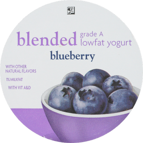 Kroger® Blueberry Blended Grade A Lowfat Yogurt Perspective: top