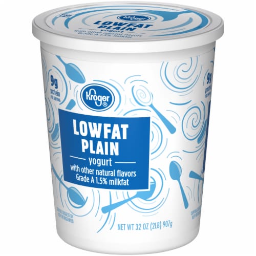 Kroger® Plain Lowfat Yogurt Tub Perspective: top