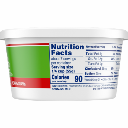 Kroger® Whole Milk Ricotta Cheese Tub Perspective: top
