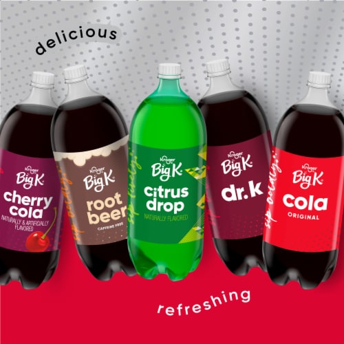 Big K® Diet Cola Soda Bottle Perspective: top