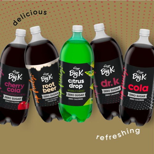 Big K® Diet Cola Soda Bottle Perspective: top