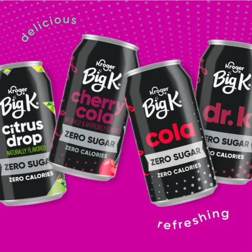 Big K® Fruit Punch Soda Cans Perspective: top