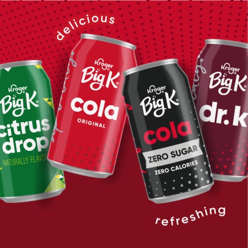 Big K® Cola Soda Cans Perspective: top