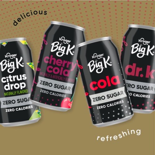 Big K® Diet Cola Soda Cans Perspective: top