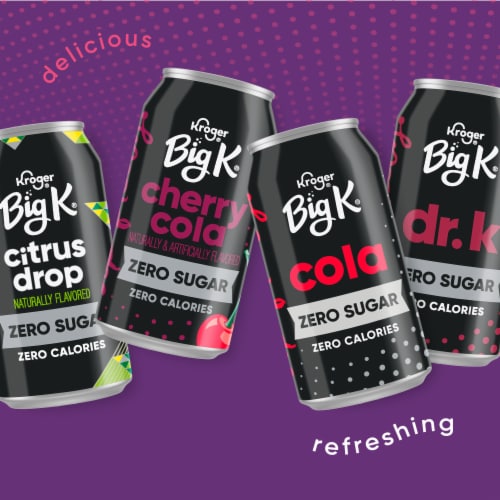 Big K® Grape Caffeine Free Soda Cans Perspective: top