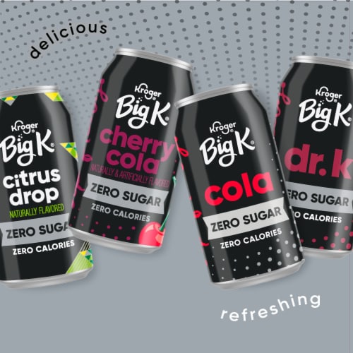 Diet Big K® Cola No Calorie Soda Cans Perspective: top