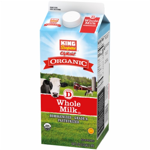 King Soopers® City Market® Organic Vitamin D Whole Milk Half Gallon Perspective: top