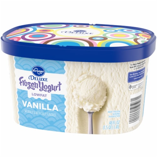 Kroger® Deluxe Low Fat Vanilla Frozen Yogurt Tub Perspective: top