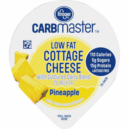 Kroger® CarbMaster™ 2% Low Fat Pineapple Cottage Cheese, 5.65 oz - Kroger