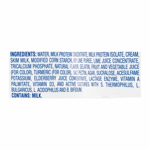 Kroger Carbmaster Key Lime Lowfat Yogurt Cup Perspective: top