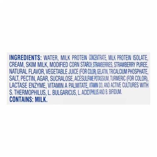 Kroger® CARBmaster® Strawberry Lactose Free Yogurt Cup Perspective: top