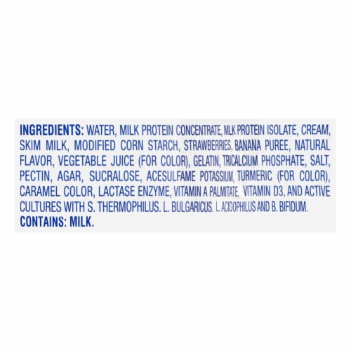 Kroger® CARBmaster® Strawberry Banana Lactose Free Yogurt Cup Perspective: top