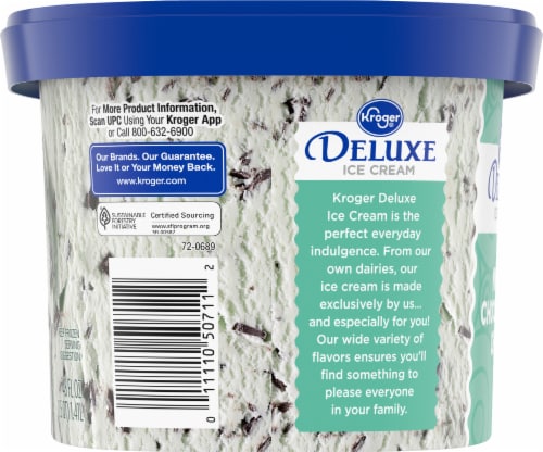 Kroger® Deluxe Mint Chocolate Chip Ice Cream Perspective: top