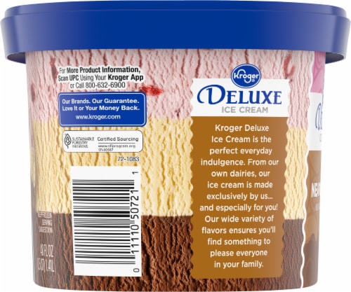Kroger® Brand Neapolitan Deluxe Ice Cream Perspective: top
