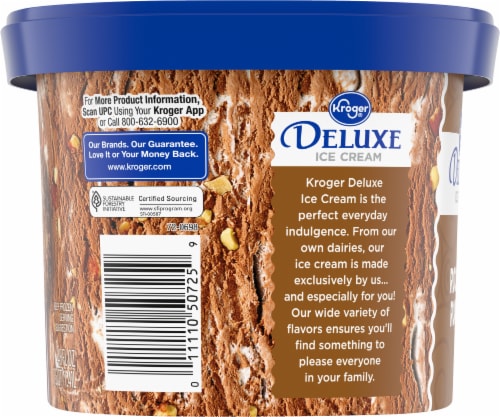 Kroger® Deluxe Rocky Road Ice Cream Tub Perspective: top
