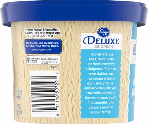 Kroger® Deluxe Vividly Vanilla Ice Cream Tub Perspective: top