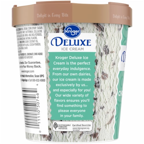 Kroger® Deluxe Mint Chocolate Chip Ice Cream Pint Perspective: top